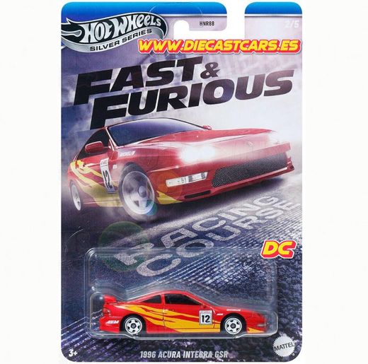 Hot Wheels 1996 ACURA INTEGRA GSR *Silver Series Fast & Furious Racing Course*
