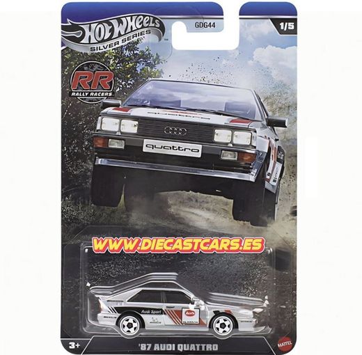 Hot Wheels ´87 AUDI QUATTRO Sport Silver Series Serie RR Rally Racers Diecast