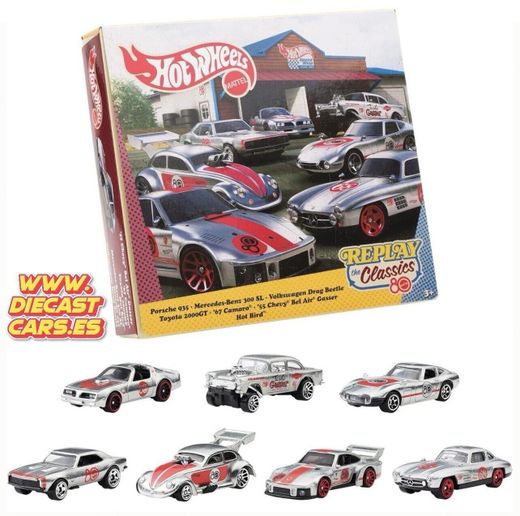 Hot Wheels Multipack Pack Box Caja REPLAY THE LEGENDS Mattel 80 Aniversario