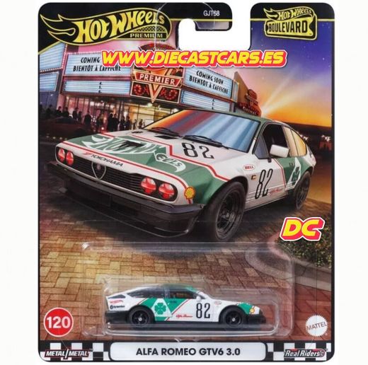 Hot Wheels Premium ALFA ROMEO GTV6 3.0 *Serie Boulevard #120* Real Riders 1:64