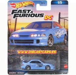 Hot Wheels Premium CUSTOM ACURA INTEGRA GSR * Serie Fast & Furious * Real Riders