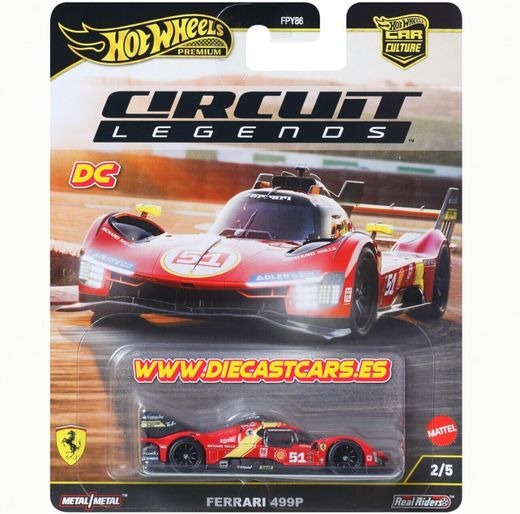 Hot Wheels Premium FERRARI 499P *Serie Circuit Legends* Car Culture Real Riders