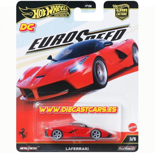 Hot Wheels Premium FERRARI LAFERRARI *Serie Euro Speed* Car Culture Real Riders