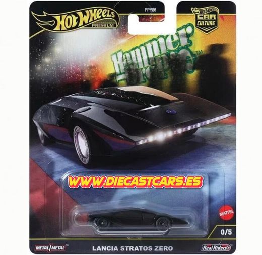 Hot Wheels Premium LANCIA STRATOS ZERO Chase 0/5 Negro * Serie Hammer Drops *