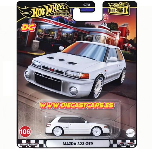 Hot Wheels Premium MAZDA 323 GTR *Serie Boulevard #106* Real Riders Diecast 1:64
