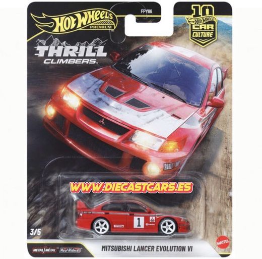 Hot Wheels Premium MITSUBISHI LANCER EVOLUTION VI * Serie Thrill Climbers* 1:64
