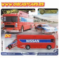 Hot Wheels Premium Team Transport EURO HAULER / 94 NISSAN 300 ZX GTS #73 Diecast