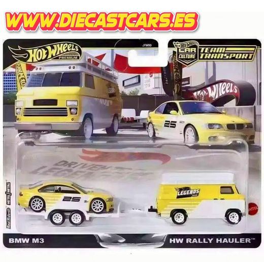 Hot Wheels Premium Team Transport Legends Tour BMW M3 / HW RALLY HAULER Diecast