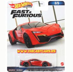 Hot Wheels Premium W MOTORS LYKAN HYPERSPORT *Serie Fast & Furious* Real Riders