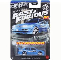 Hot Wheels VOLKSWAGEN JETTA MK3 *Silver Series Fast & and Furious Graphic Remix*