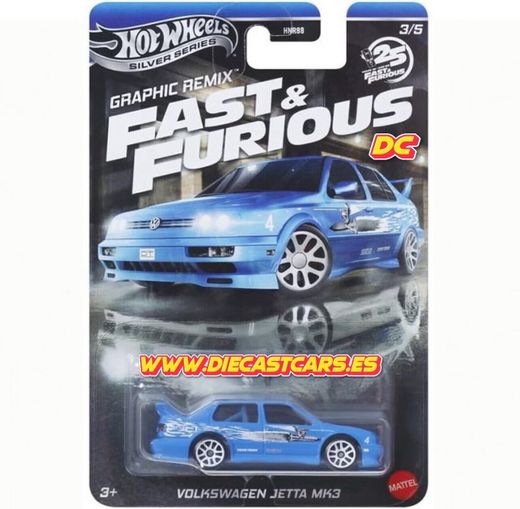 Hot Wheels VOLKSWAGEN JETTA MK3 *Silver Series Fast & and Furious Graphic Remix*