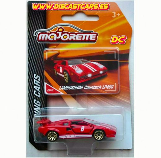 Majorette LAMBORGHINI COUNTACH LP400 Rojo * Serie Racing Cars * Diecast 1:64