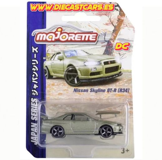 Majorette NISSAN SKYLINE GT-R (R34) *Japan Series* Diecast 1:64 (Blister dañado)