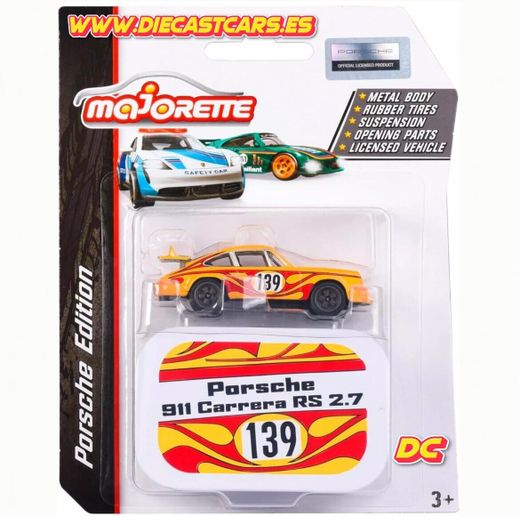 Majorette PORSCHE 911 CARRERA RS 2.7 * Serie Porsche Edition * Diecast 1:64