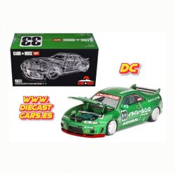 Mini GT Kaido House NISSAN SKYLINE GT-R (R33) Imai Racing V1 Verde //150