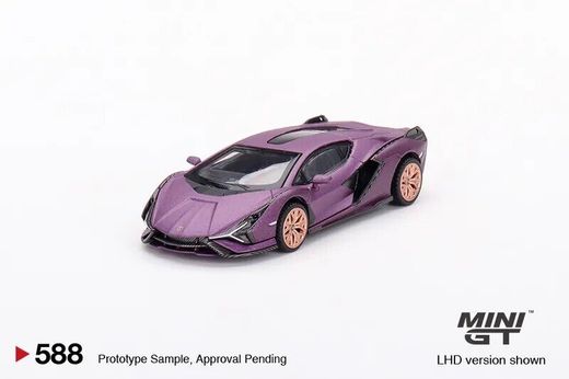 Mini GT LAMBORGHINI SIAN FKP37 Matte Viola SE30 #588