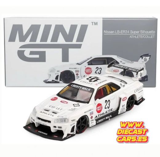 Mini GT NISSAN LB-ER34 Liberty Walk Super Silhouette ATHLETE / COLLET //1059