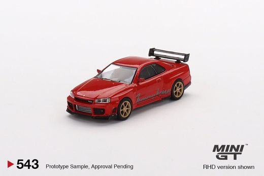 Mini GT NISSAN SKYLINE GT-R Tommykaira R-z Red #543
