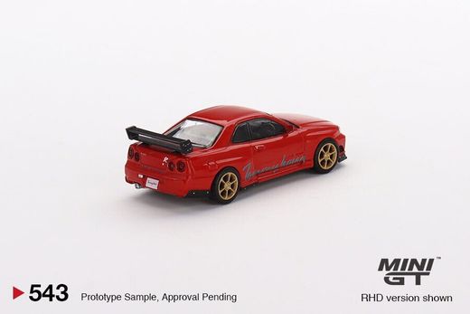 Mini GT NISSAN SKYLINE GT-R Tommykaira R-z Red #543