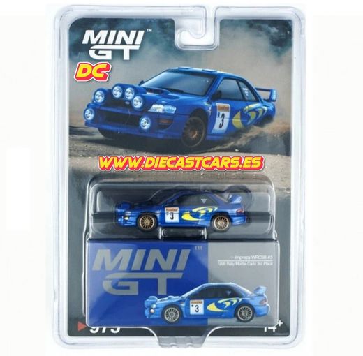 Mini GT SUBARU IMPREZA WRC98 #3 1998 Rally Monte-Carlo 3rd Place //975 (Blister)