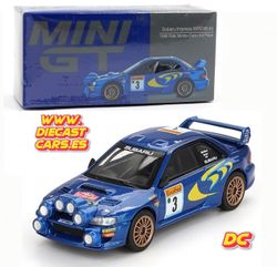 Mini GT SUBARU IMPREZA WRC98 #3 1998 Rally Monte-Carlo 3rd Place //975 Diecast