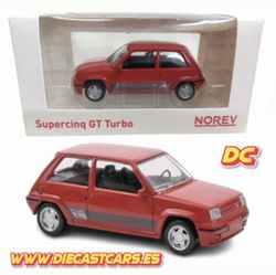 Norev RENAULT 5 Supercinq Supercinco GT Rojo Turbo Diecast 1:43